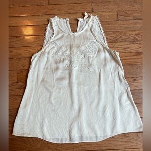 Rebecca Taylor Silk Ivory Tank Camisole